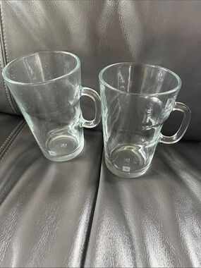 B.Nespresso Clear Glass Coffee Mugs - Set of 2
